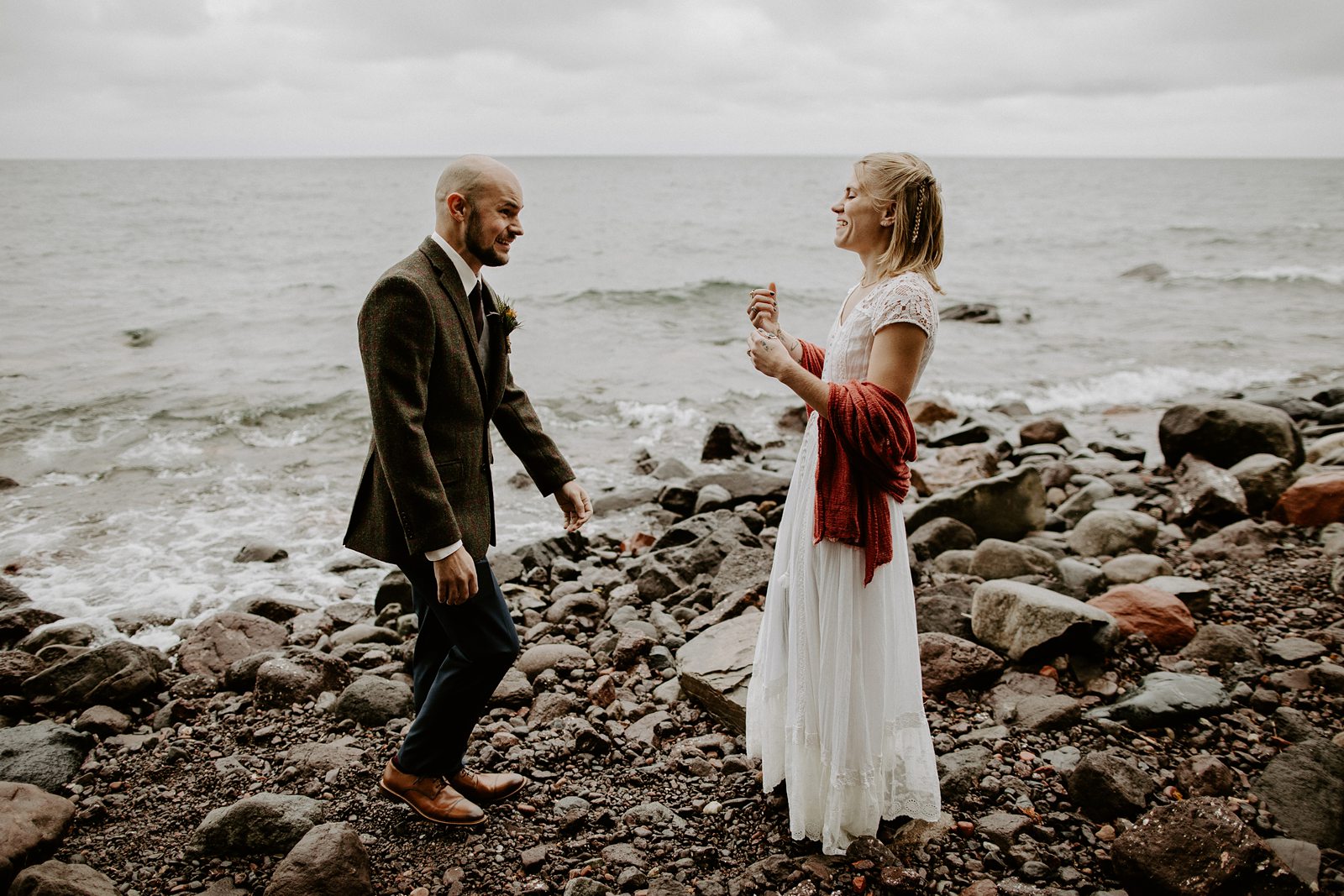 Paul and Taylor's intimate, eclectic North Shore wedding at a geodesic dome on the shores of Lake Superior was a special day I'll always remember!