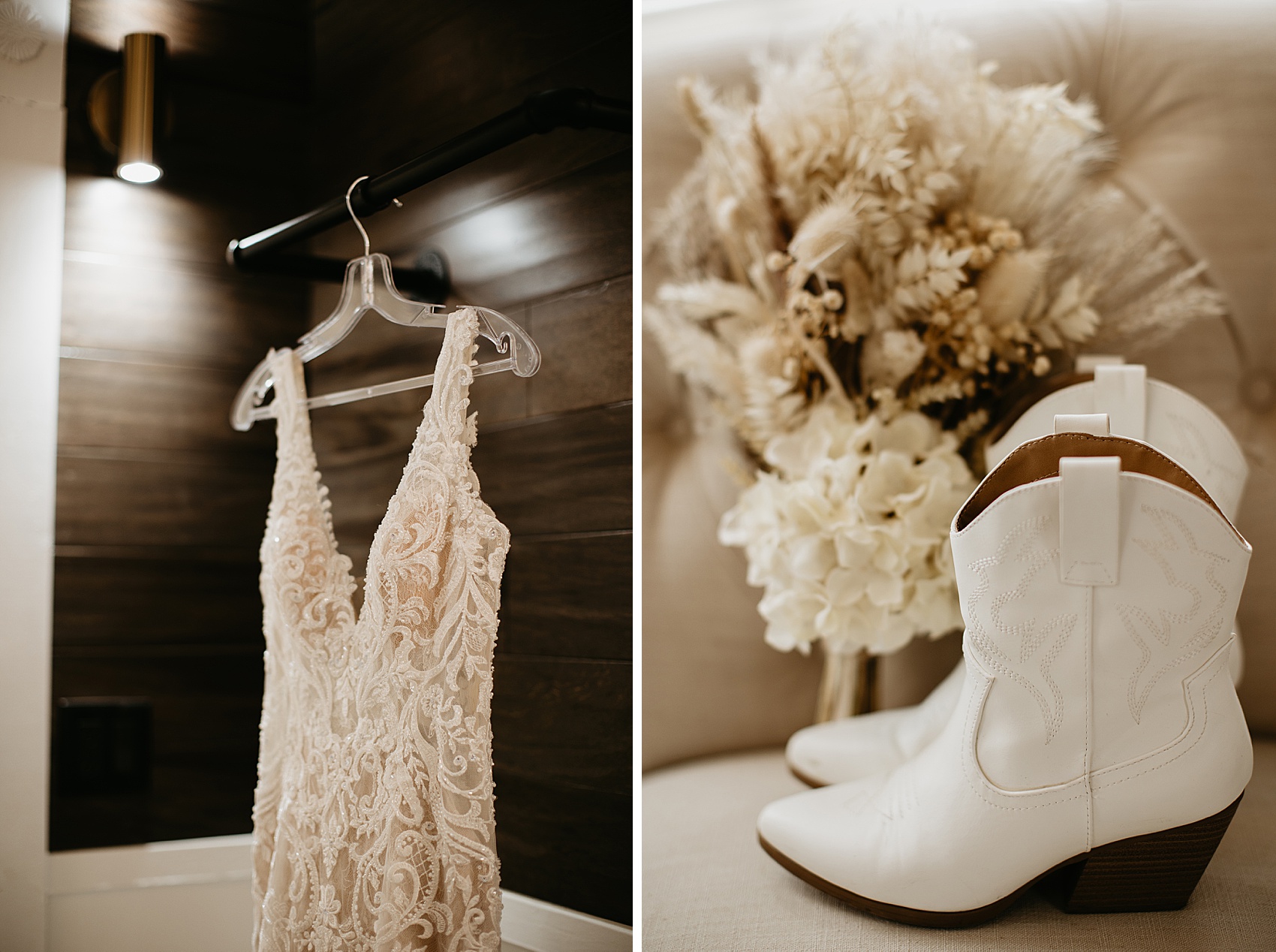 The bride and bridesmaids got ready in the Prairie Meadows Venue bridal suite