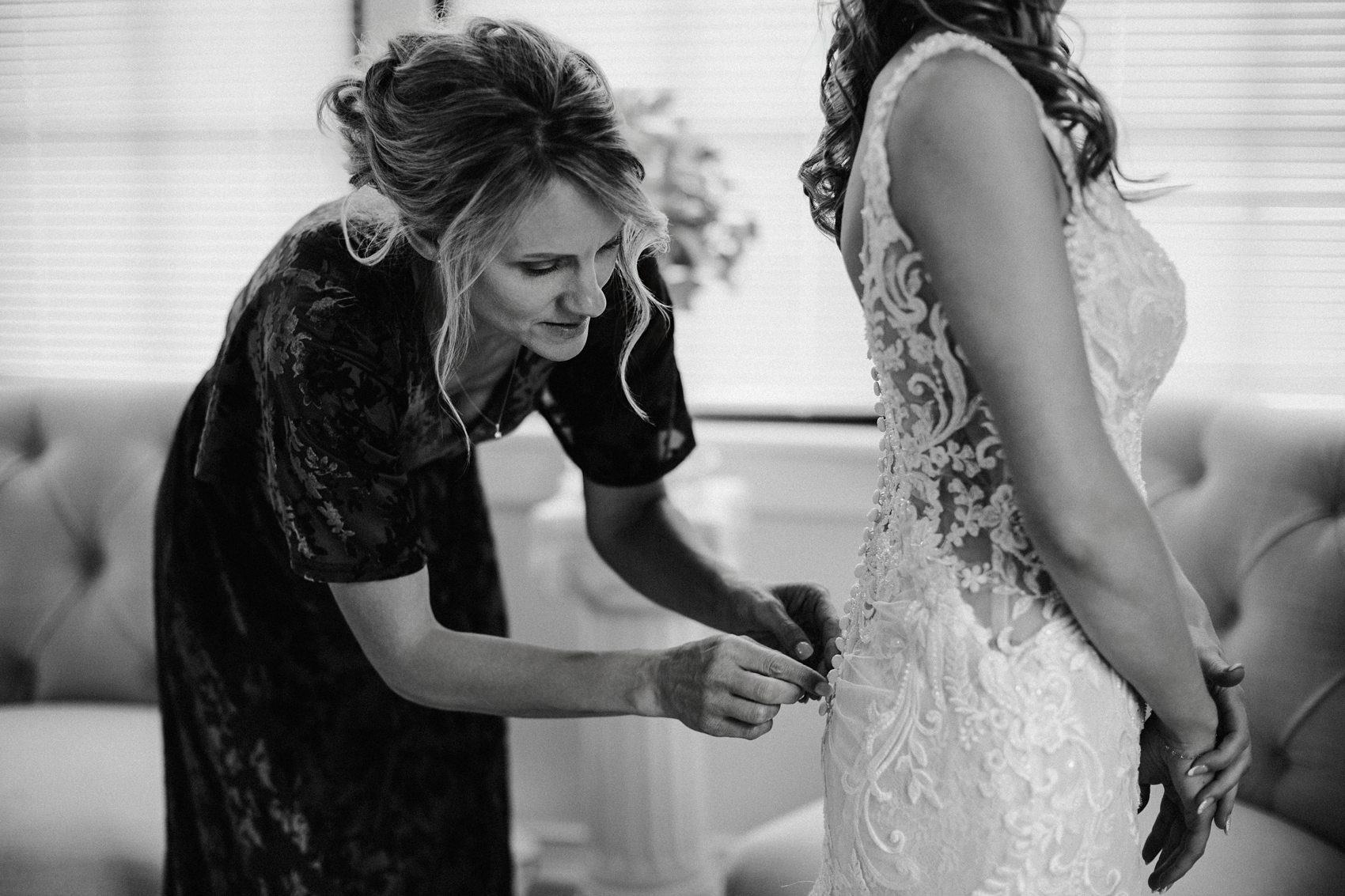 The bride and bridesmaids got ready in the Prairie Meadows Venue bridal suite