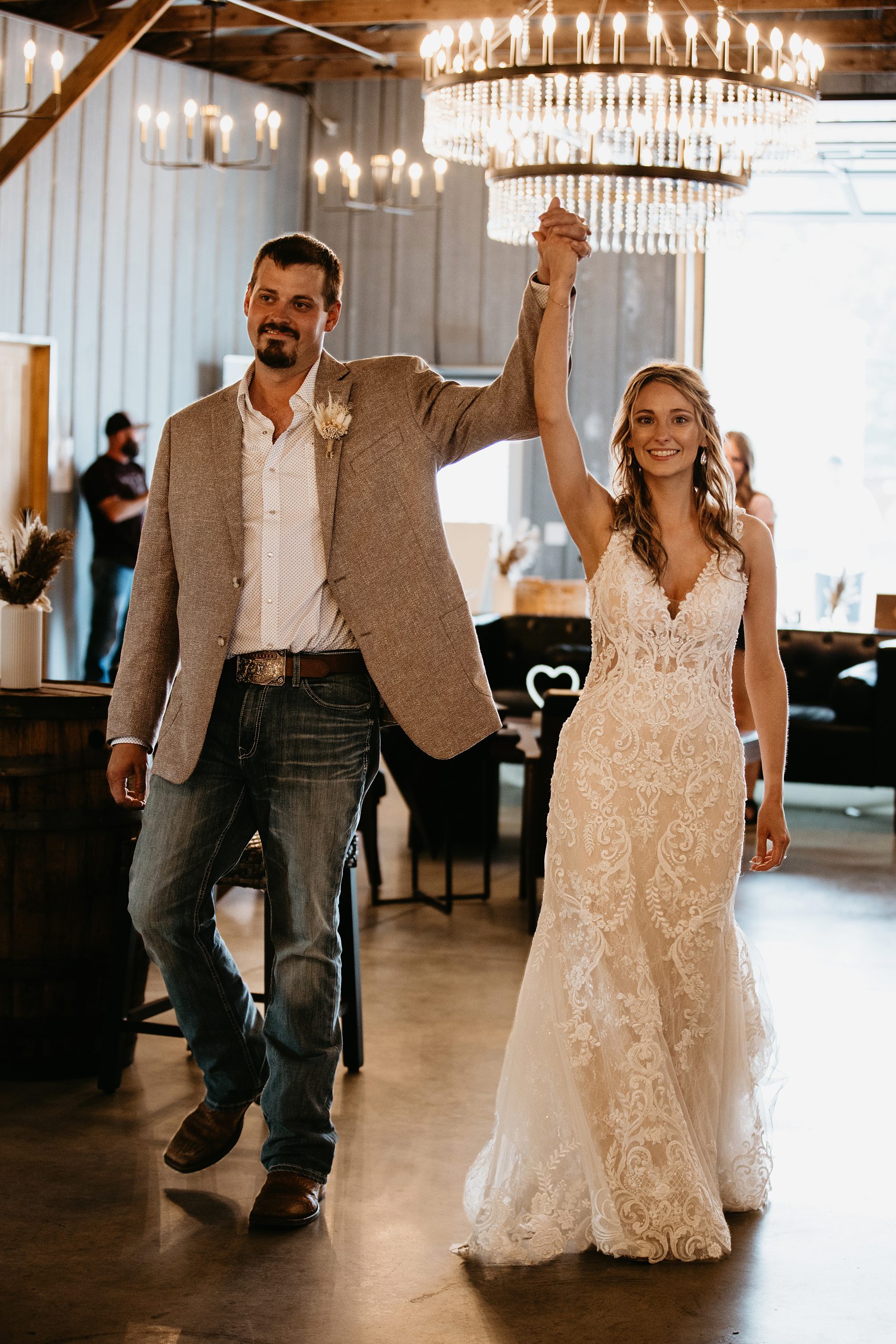 The reception area at Prairie Meadows Venue was decorated to perfection.