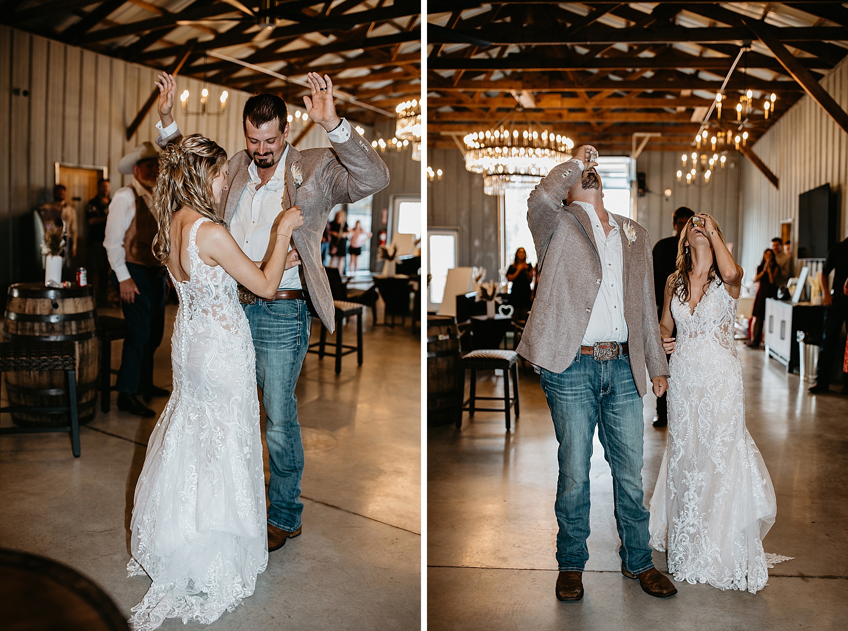 The reception area at Prairie Meadows Venue was decorated to perfection.