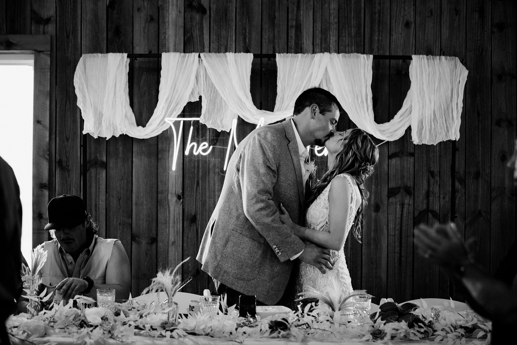 The reception area at Prairie Meadows Venue was decorated to perfection.