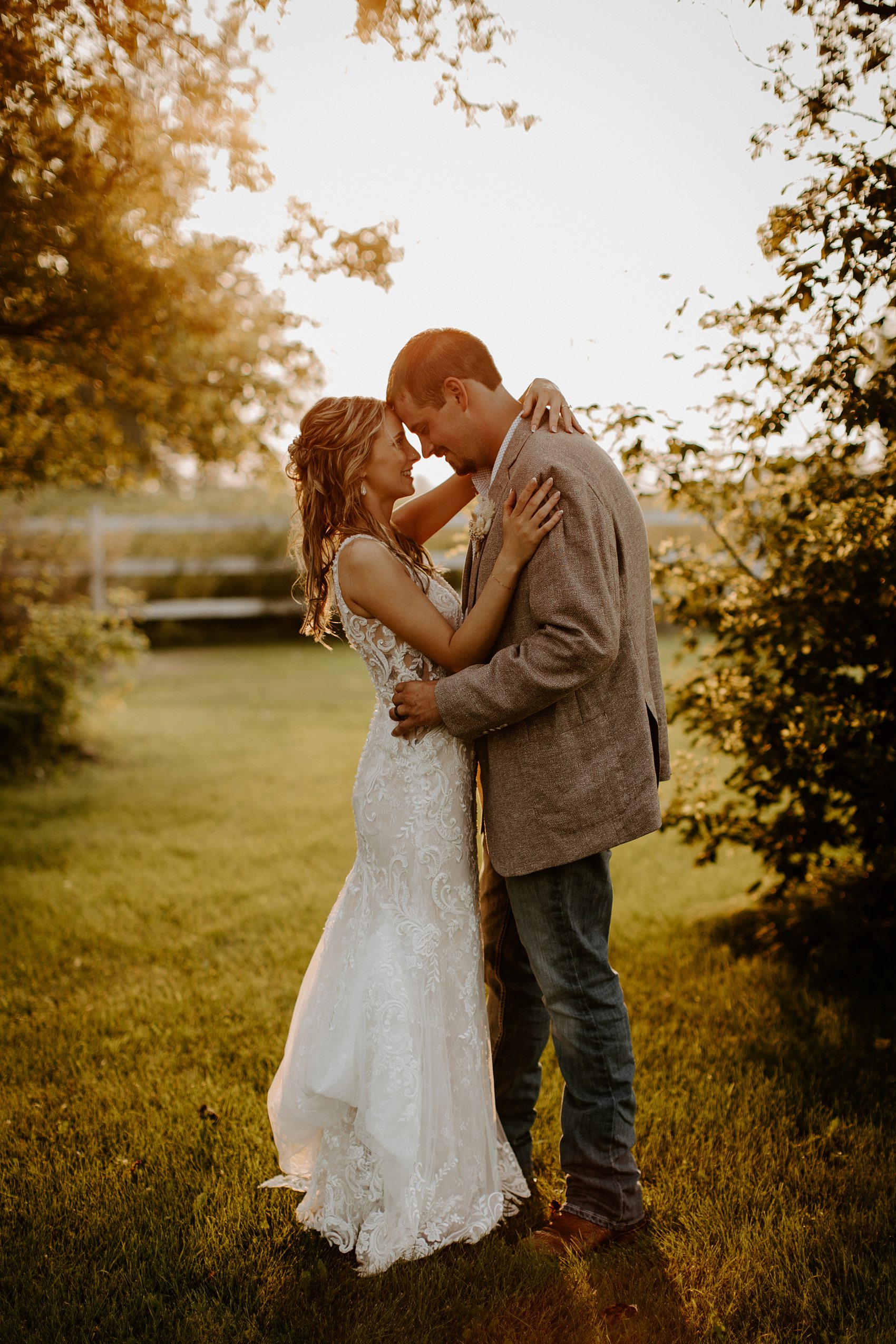 The golden hour photos at Prairie Meadows Wedding Venue were so perfect!