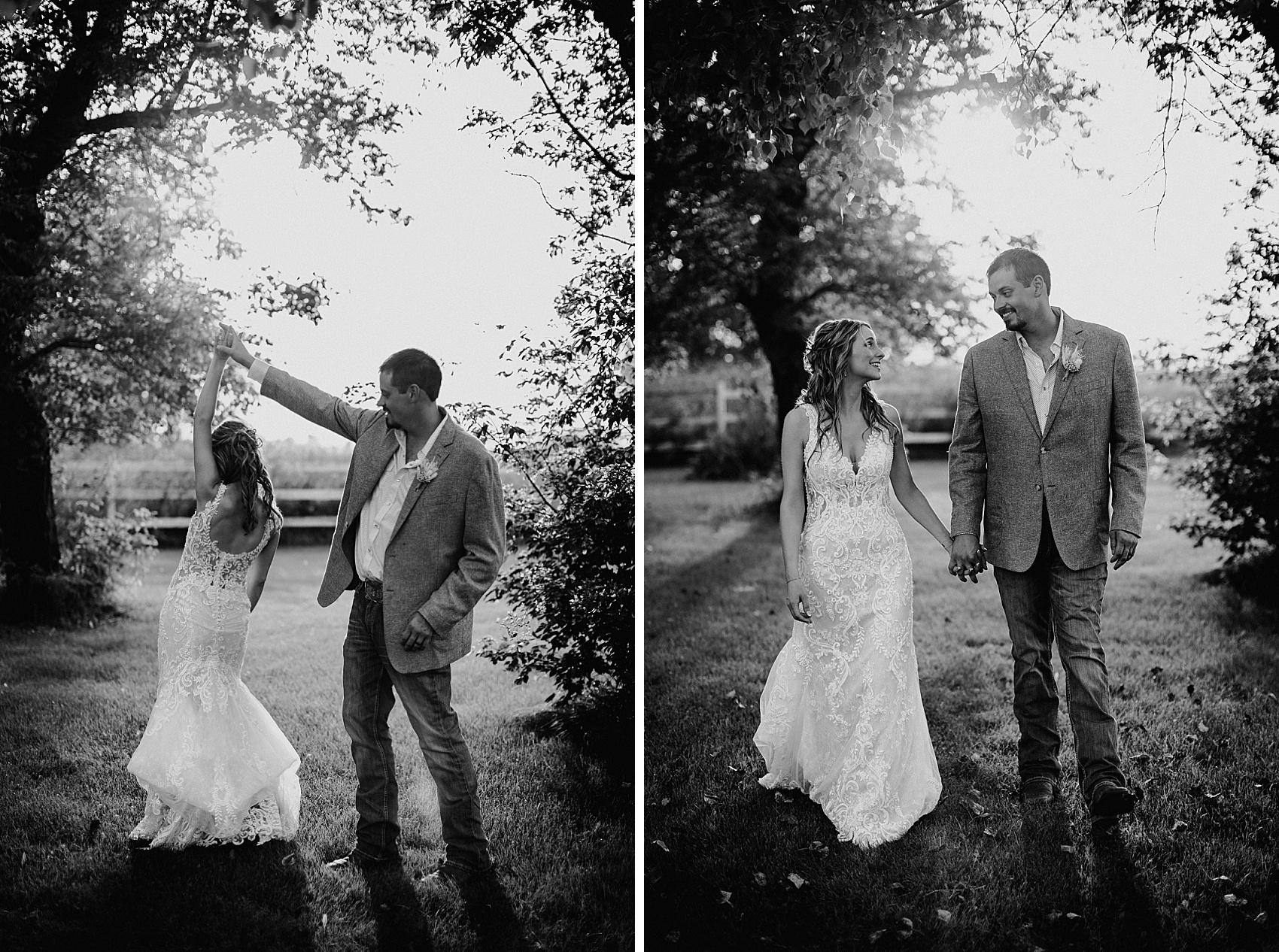 The golden hour photos at Prairie Meadows Wedding Venue were so perfect!