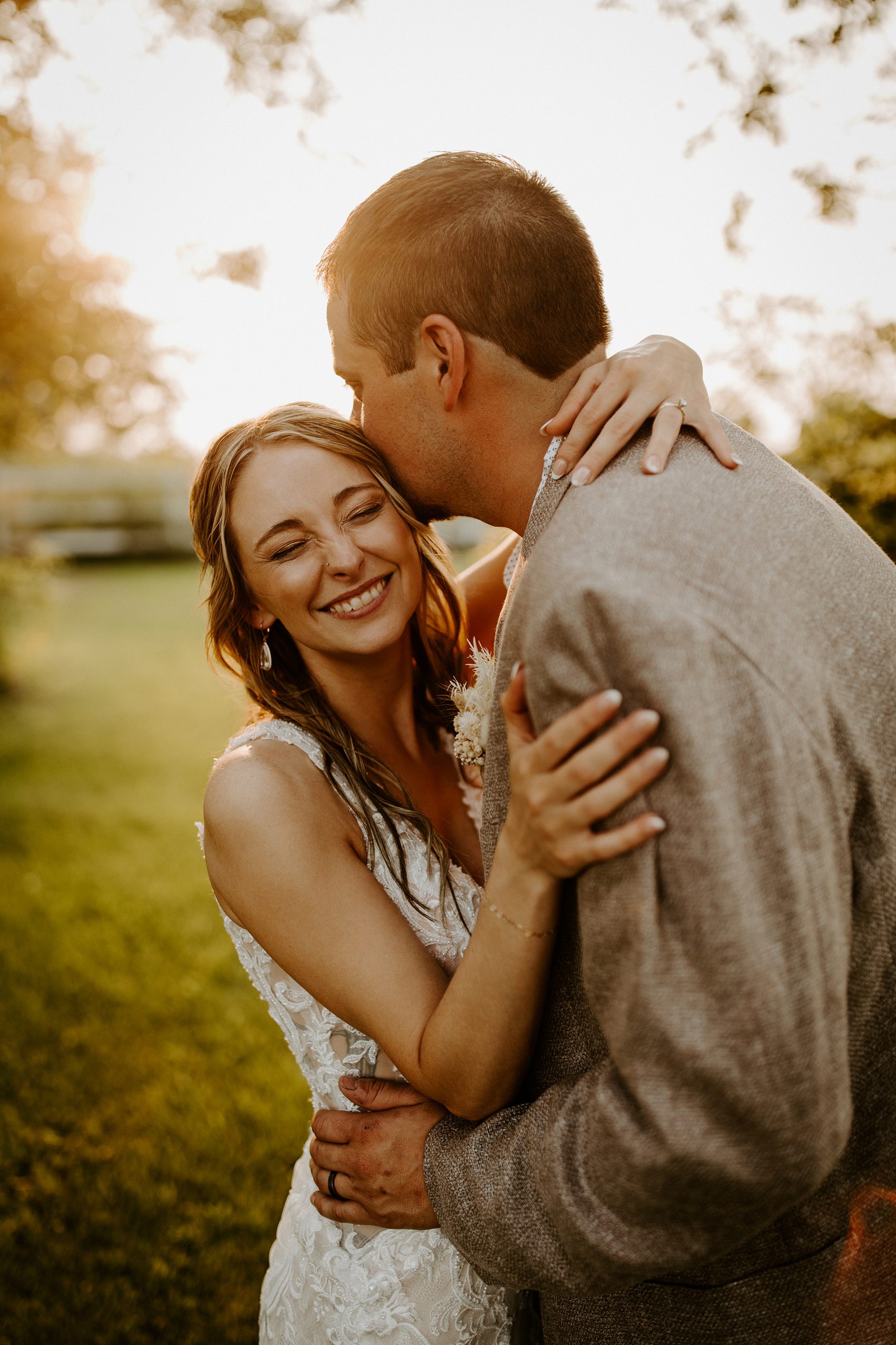 The golden hour photos at Prairie Meadows Wedding Venue were so perfect!